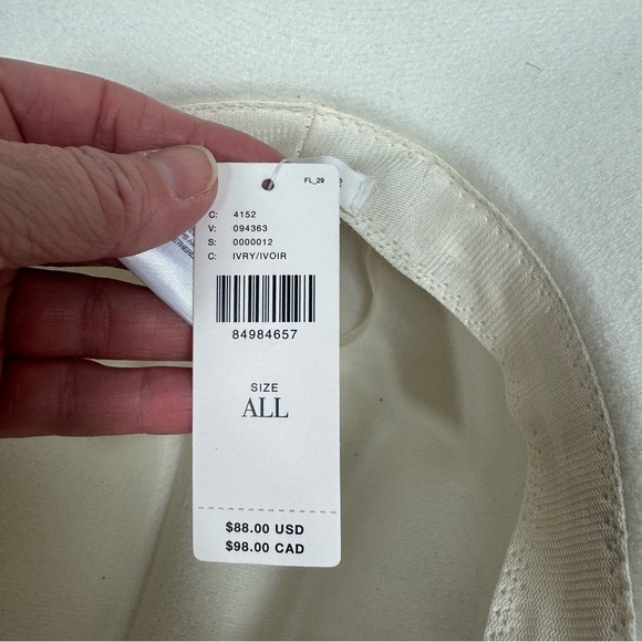 Anthropologie Pearl Rancher Hat Ivory Studded Women\'s Western Cowboy Hat Bridal main image 4